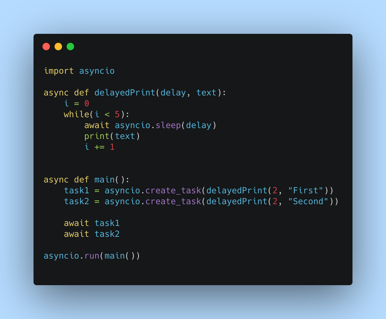 Concurrent programming using Python’s Async IO