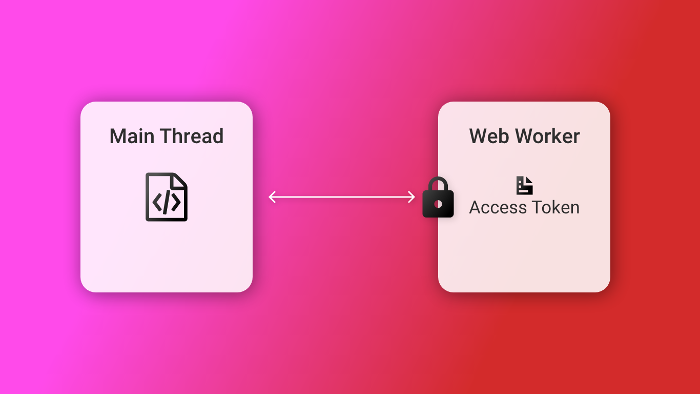 Leveraging web workers to safely store access tokens
