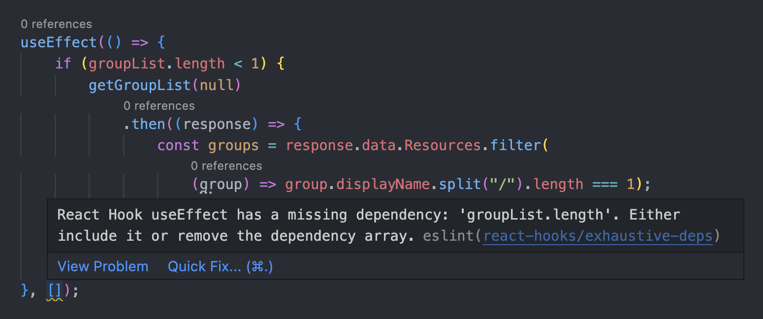 Fixing exhaustive-deps warning in some common use cases